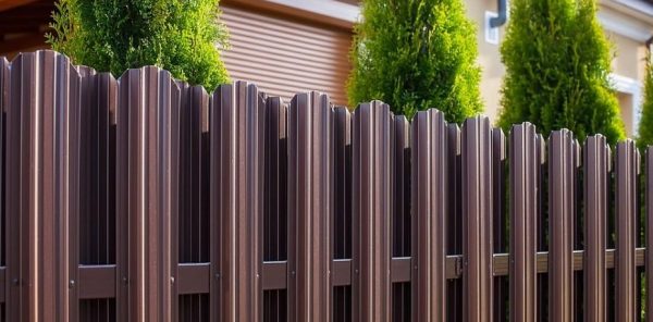 Metal picket fence