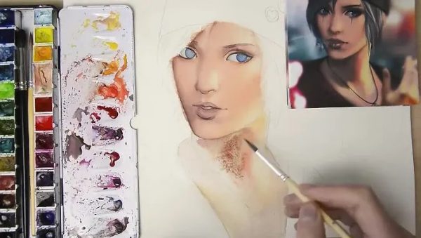 Watercolor painting technique