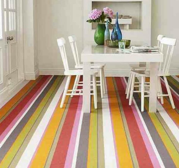 Striped colored interior