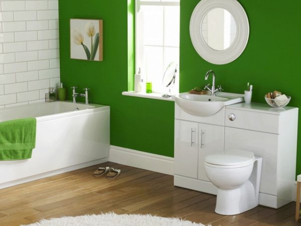 Green bathroom