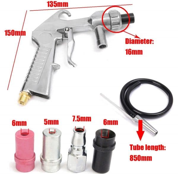 Nozzles of various diameters