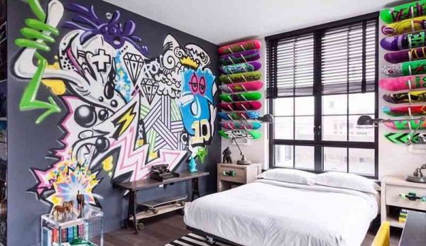 Graffiti in the bedroom