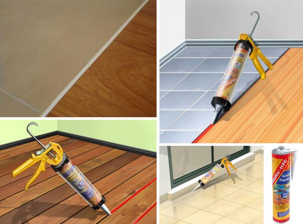 Using Sikaflex Sealant to seal joints between tiles and laminate