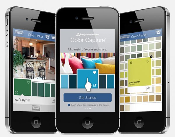 Application de capture des couleurs pour la correspondance des couleurs des cartes de couleurs de Benjamin Moore