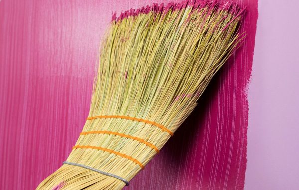 Painting with a broom