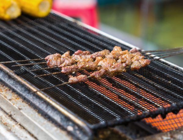 Non-stick grid mat for grill