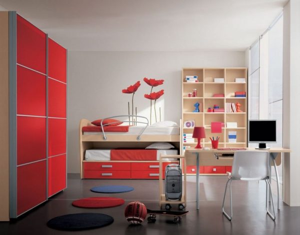 Brightly designed kids room