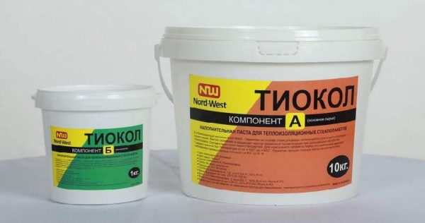 Dua komponen paste sealant thiol