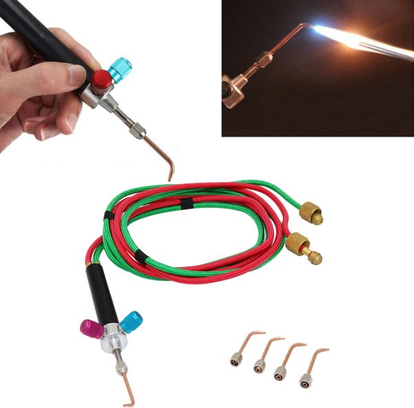 Mini torch for welding with replaceable nozzles