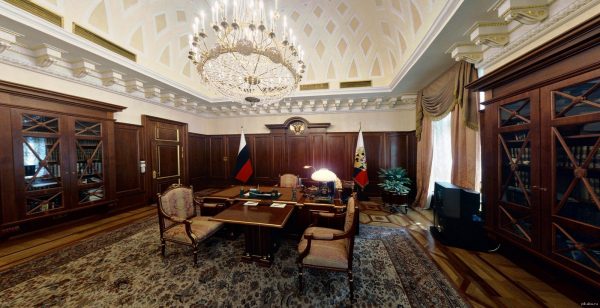 The design of the office of Vladimir Putin in the Kremlin