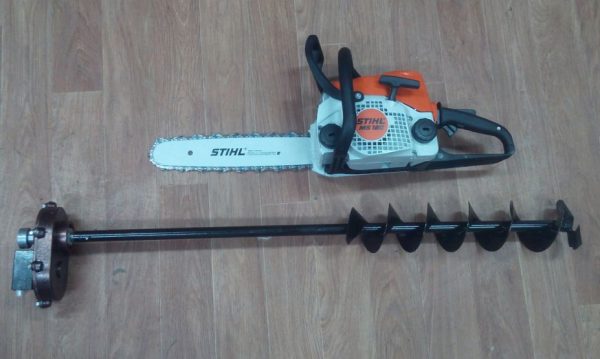 Chainsaw Ice Drill Attachment