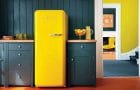 Yellow fridge in the kitchen