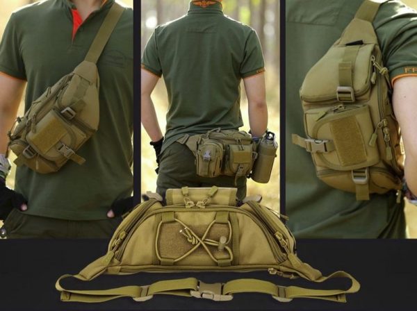 Tactical belt with lots of pockets and mounts