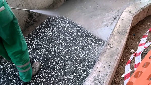 Concrete Flushing With A Jet Air