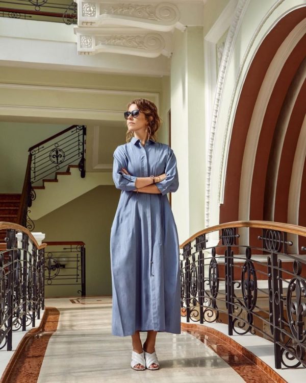 Ksenia Sobchak in her apartment