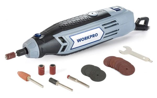 Mini gerudi WORKPRO Rotary Tool dengan nozel