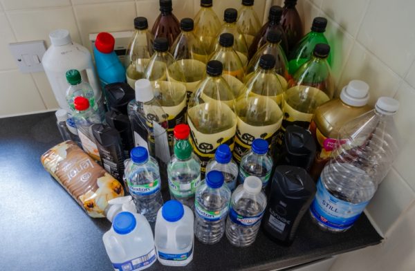 Do not litter the kitchen with empty plastic bottles