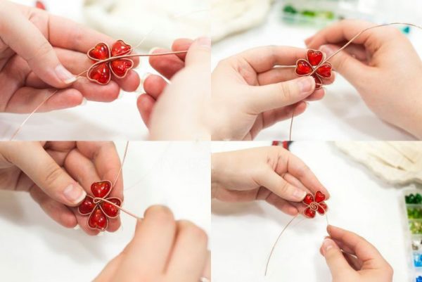 Making a flower from wire