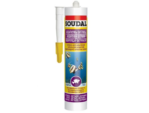 Silicone for aquariums Soudal Silirub