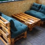 Sofa and table made of pallets