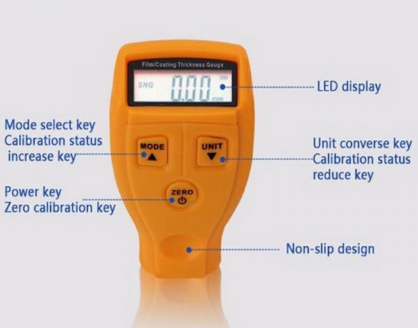 Tolok ketebalan VKTECH GM200 LKP dengan paparan LED