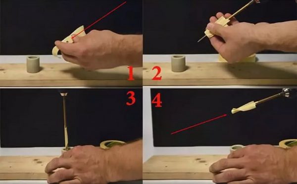 Attaching a self-tapping screw to a bit