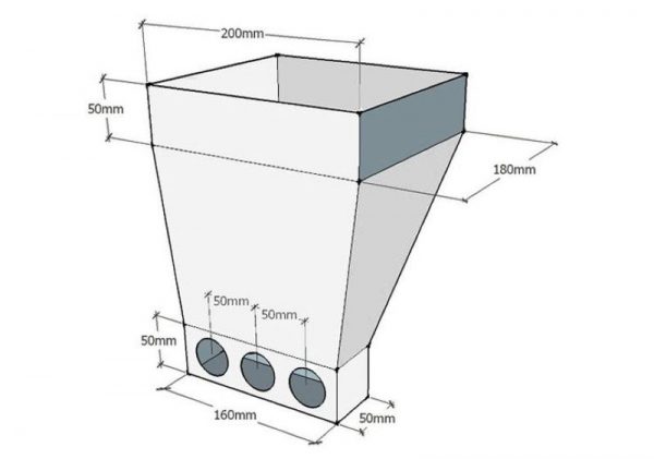 Stucco hopper pattern