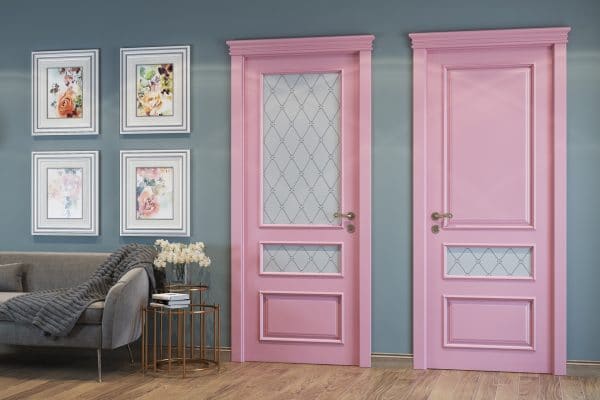 Colored interior doors