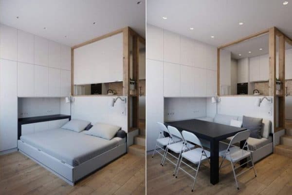 Furniture transformer for small apartments