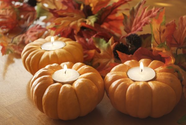 Small Pumpkin Candle Holders