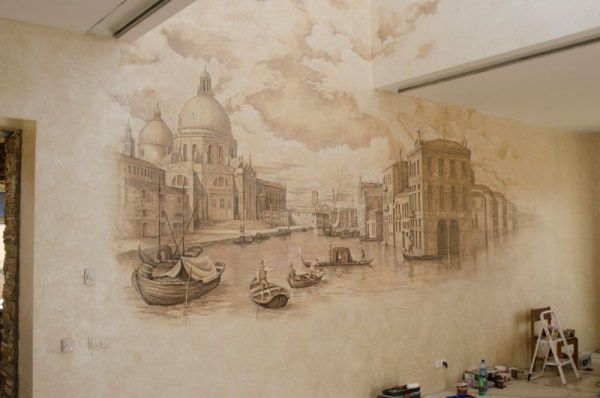 Mural plaster hiasan