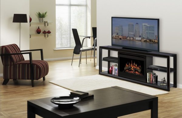 TV cabinet with electric fireplace