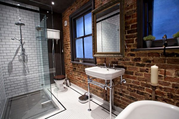 Loft style bathroom