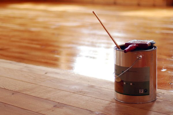 Wooden flooring with yacht varnish