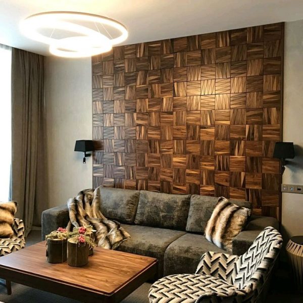 3D wood panels in the interior