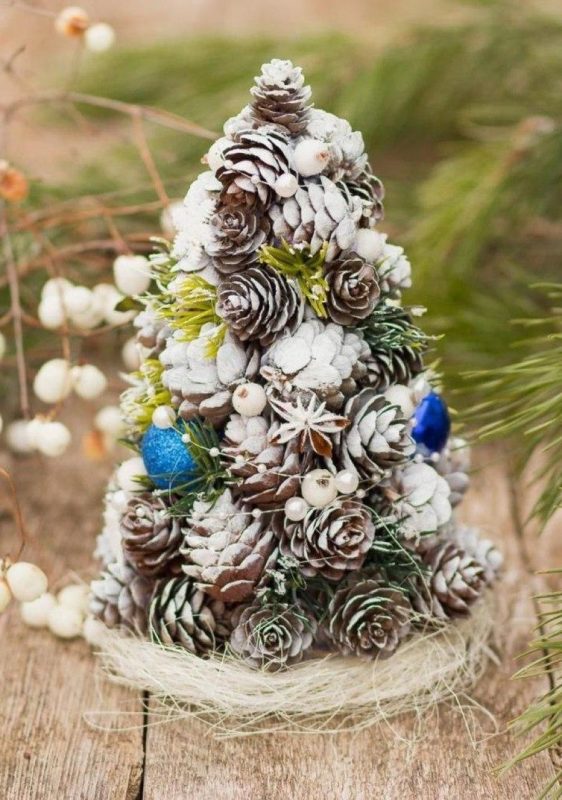 Christmas tree made of cones