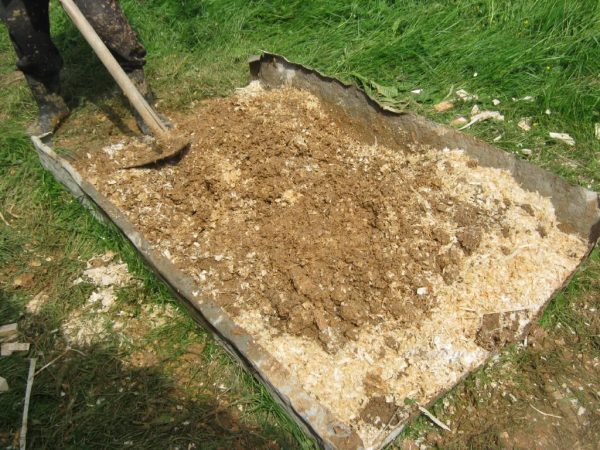 Tanah liat dengan habuk papan untuk plaster