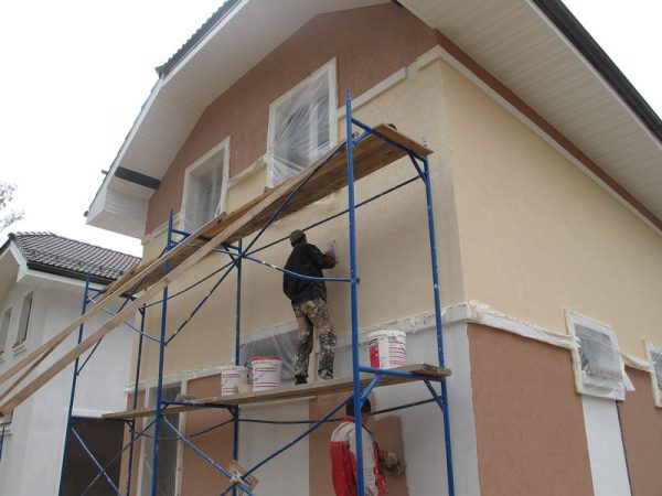 Stucco facade