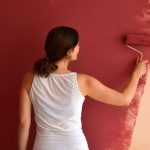 Wall painting with acrylic paint