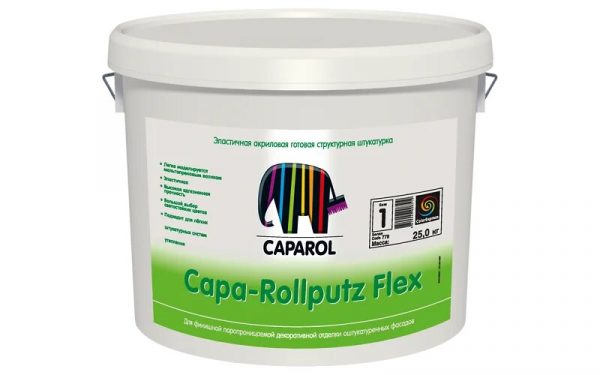 Защитна и довършителна мазилка отпред Capa-Rollputz Flex