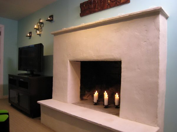 Fireplace decorative plaster