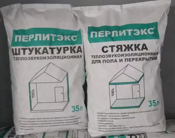 Plaster mixes with perlite