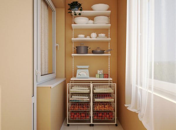 Loggia storage rack