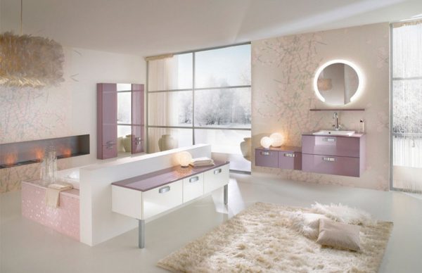 Salle de bain aux couleurs pastel