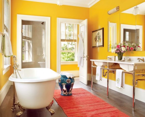 Bright bathroom interior