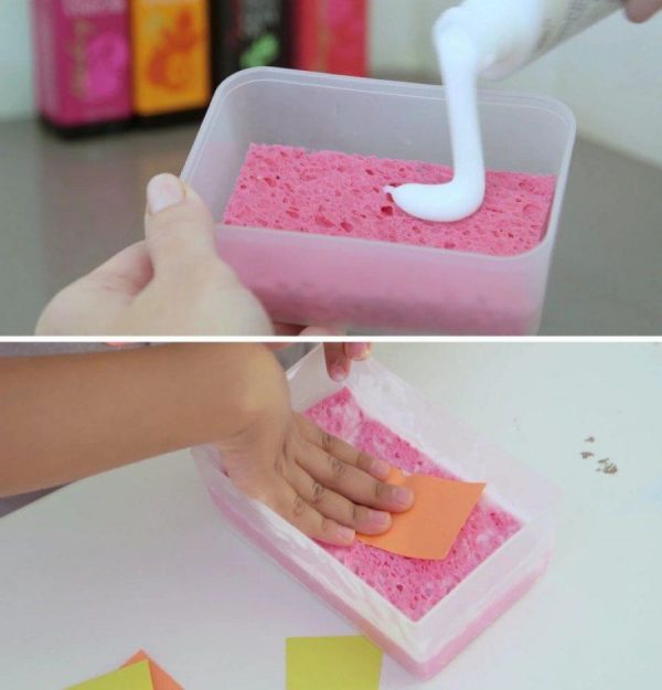 Glue with sponge